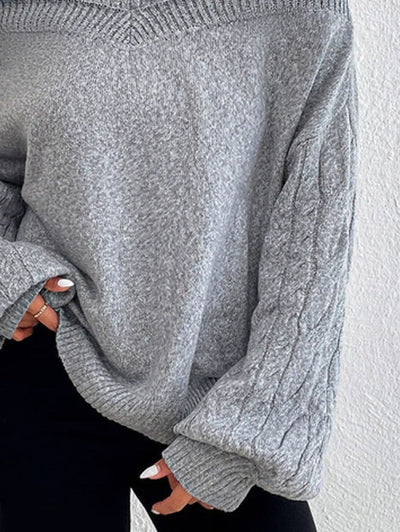 Off-Shoulder Rollkragenpullover für Damen
