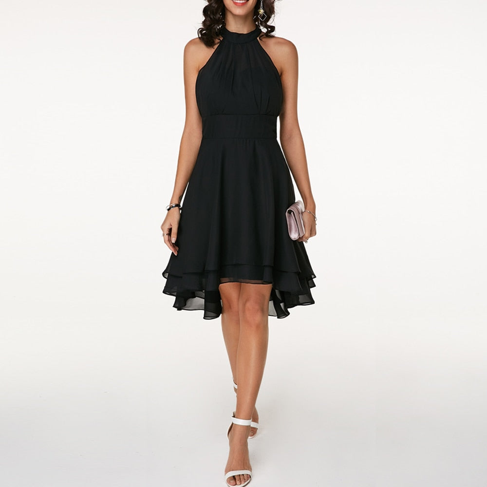 Neckholder Party Midikleid