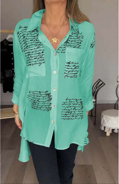 Greta | Trendige Bluse mit Schlitz-Detail