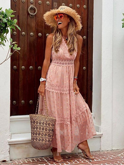 Selene® | Elegantes langes Boho-Ibiza-Kleid
