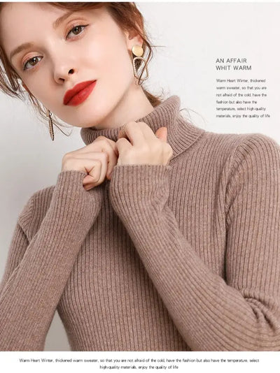 Gerippter Rollkragenpullover | Figurbetonter Schnitt | Zeitlose Eleganz