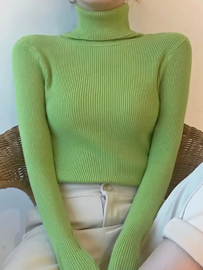 Gerippter Rollkragenpullover | Figurbetonter Schnitt | Zeitlose Eleganz