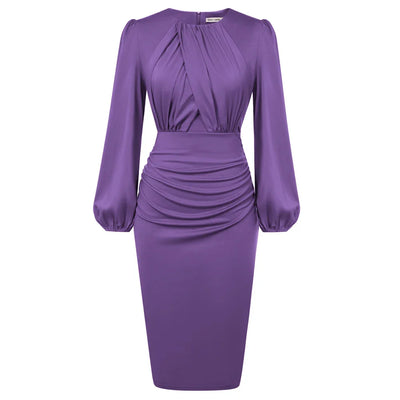Alena – Elegantes Kontrast-Bodycon-Midikleid für Damen