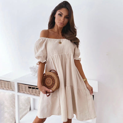 Saffron® | Elegantes schulterfreies Sommerkleid