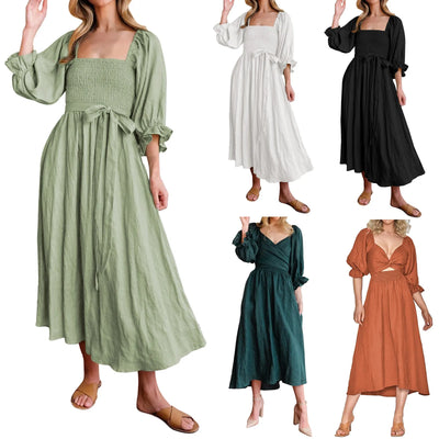 Queency | Französisches Kleid mit Rüschenärmeln
