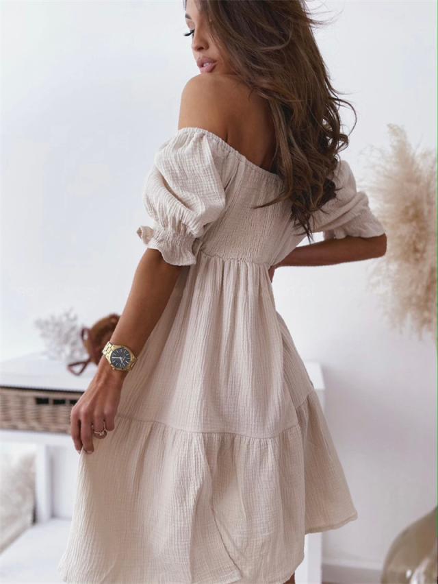 Saffron® | Elegantes schulterfreies Sommerkleid