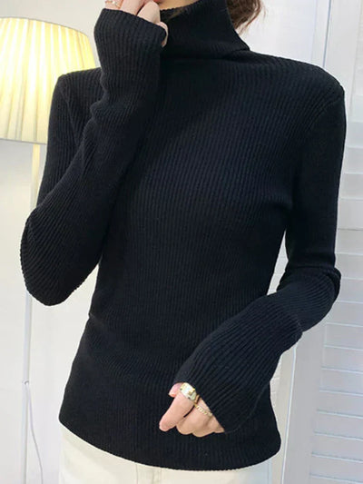 Gerippter Rollkragenpullover | Figurbetonter Schnitt | Zeitlose Eleganz