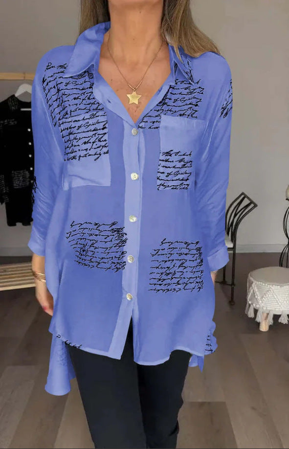 Greta | Trendige Bluse mit Schlitz-Detail