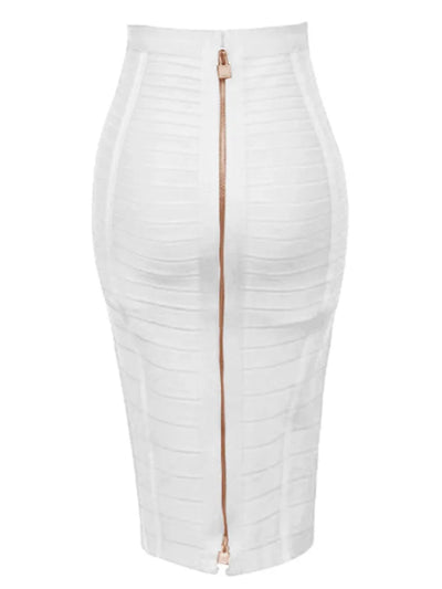 Heidi-Mode | Sommermode Sexxy Reißverschlüsse Bandage Rock Designer A-Linien Bodycon Bleistiftrock Faldas 58Cm