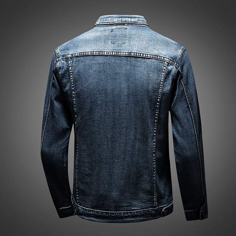Jeansjacke mit Knöpfen für Herren