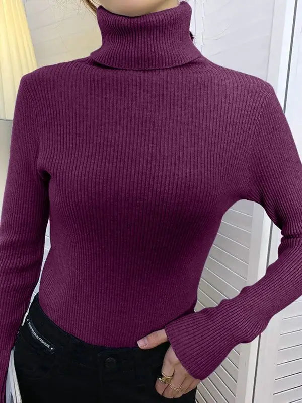 Gerippter Rollkragenpullover | Figurbetonter Schnitt | Zeitlose Eleganz
