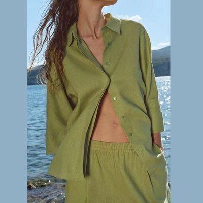 Amelie | Mühelose Casual Basic Hemd Set