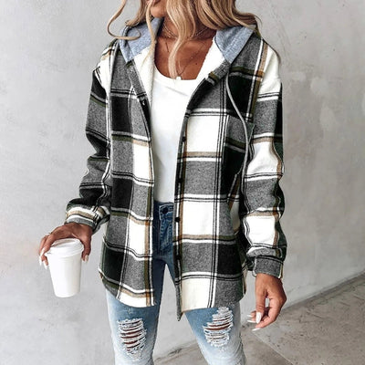 Damen Kapuzen Übergangsjacke
