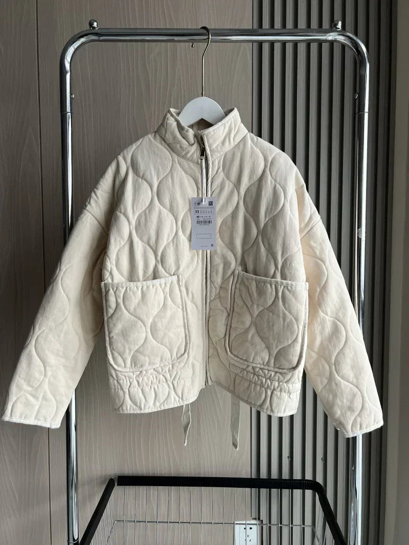 Kuschelige Winterjacke mit Taschendetails