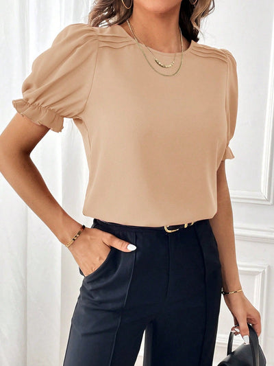 Greta | Elegante Bluse mit Rundhalsausschnitt