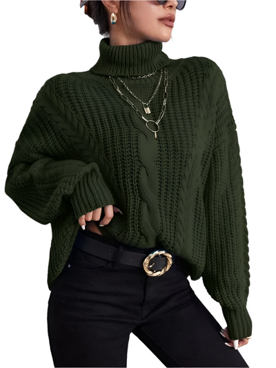 Cheska – Gemütlicher Oversized Damen Turtleneck Pullover