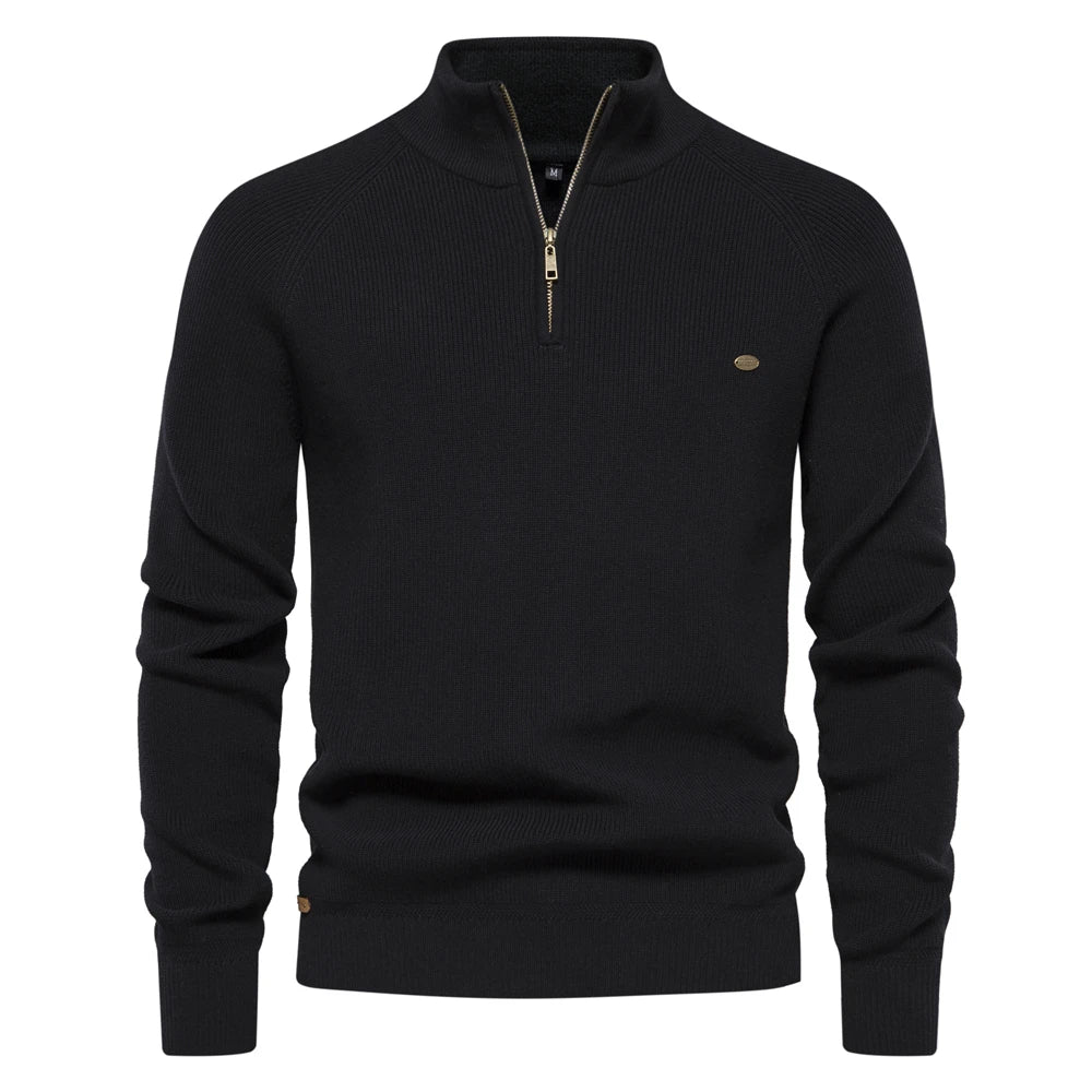 Pullover mit halbem reißverschluss
