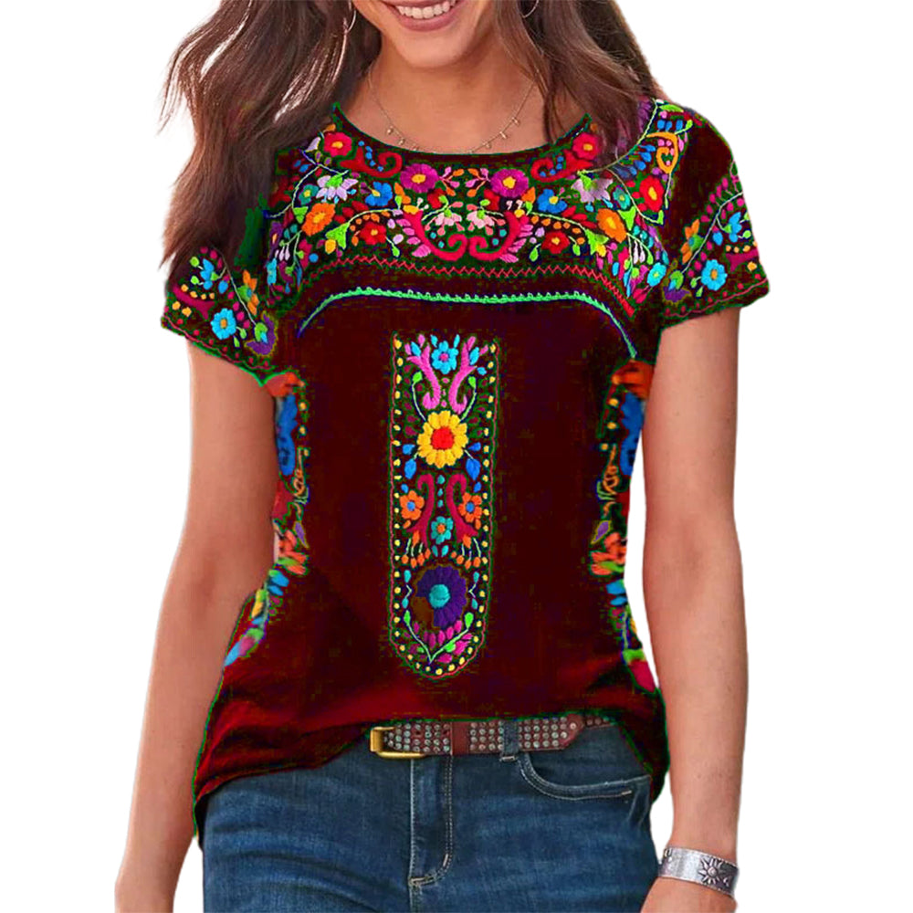 Rosalie | Kurzarm-Shirt mit Rundhalsausschnitt