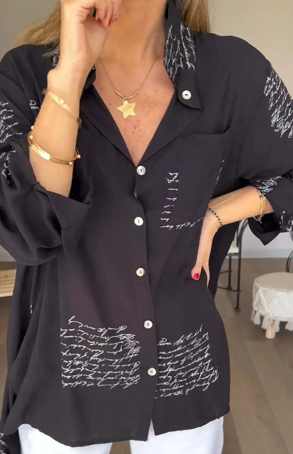 Greta | Trendige Bluse mit Schlitz-Detail