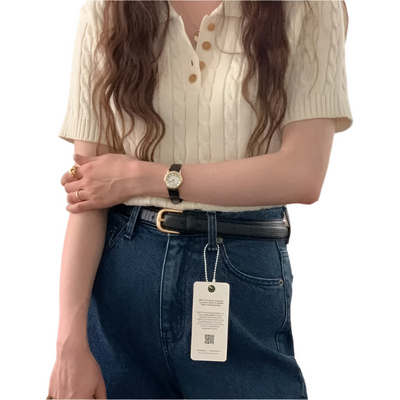 Ava – Kurzarm-Stricktop für Damen