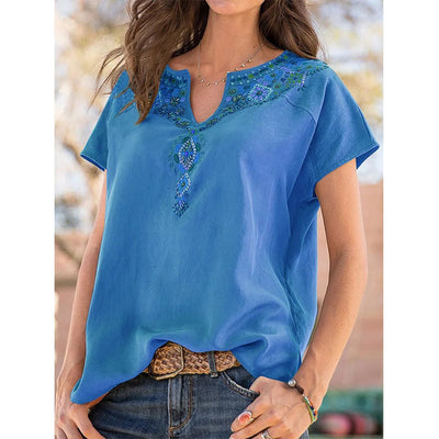 Petra | Boho-Bluse mit floralem Muster