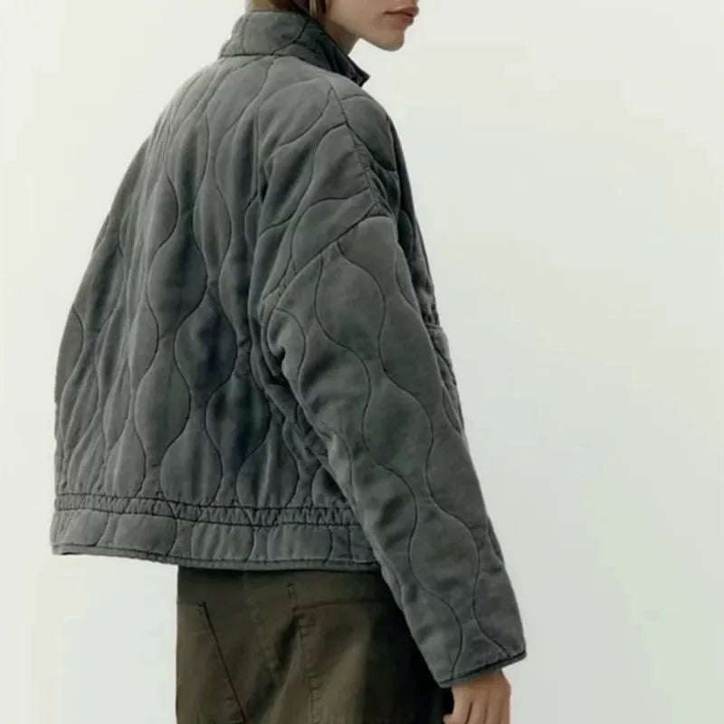 Kuschelige Winterjacke mit Taschendetails