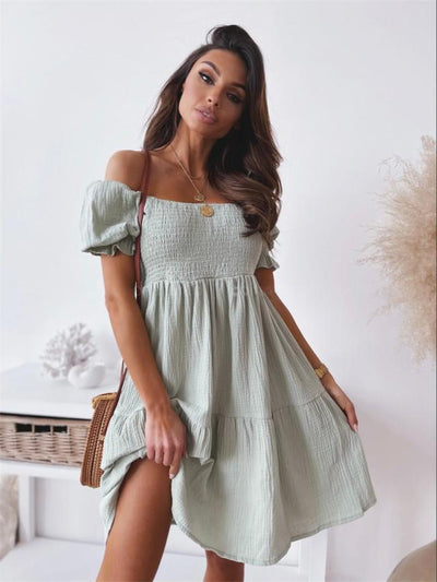 Saffron® | Elegantes schulterfreies Sommerkleid