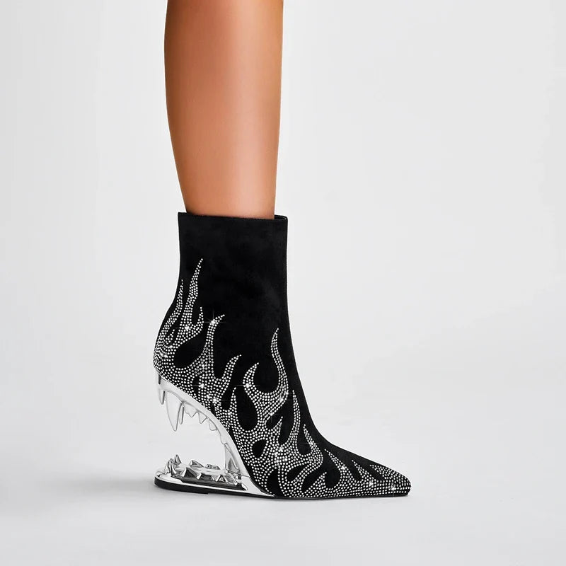 Luciana – Luxus Diamant-Spitzabsatzstiefel für Damen