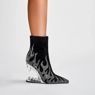 Luciana – Luxus Diamant-Spitzabsatzstiefel für Damen