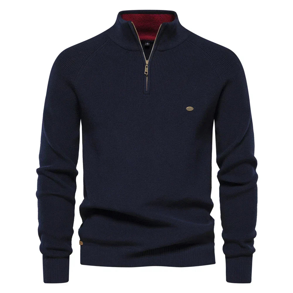 Pullover mit halbem reißverschluss