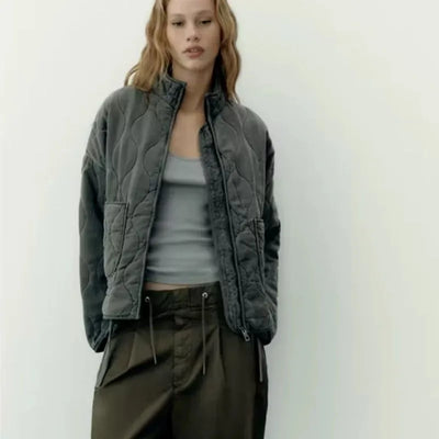 Kuschelige Winterjacke mit Taschendetails