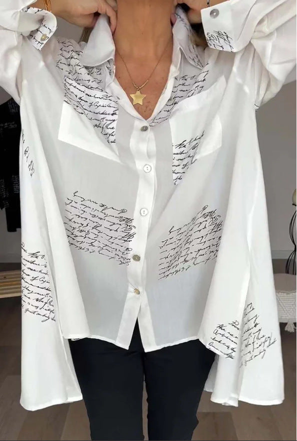 Greta | Trendige Bluse mit Schlitz-Detail
