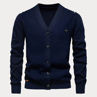 Herren Cardigan mit V-Ausschnitt und Knöpfen