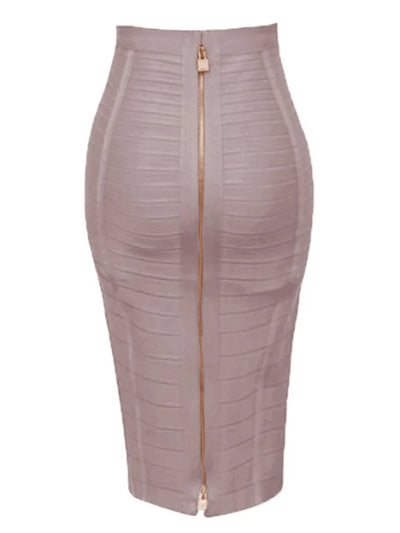Heidi-Mode | Sommermode Sexxy Reißverschlüsse Bandage Rock Designer A-Linien Bodycon Bleistiftrock Faldas 58Cm