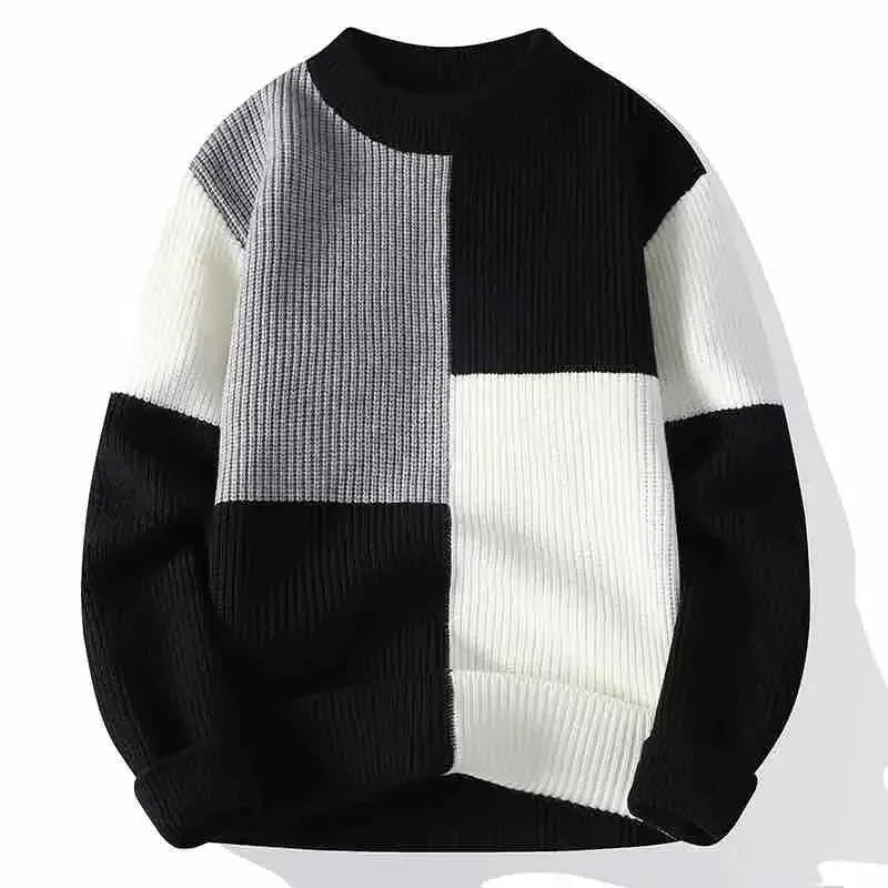 Matteo – Klassischer Plaid Strickpullover für Männer