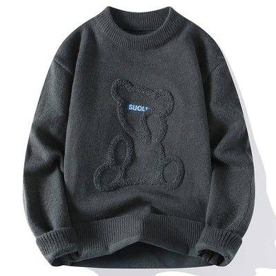 Marlon – Jacquard-Pullover mit Bärenmuster für Herren