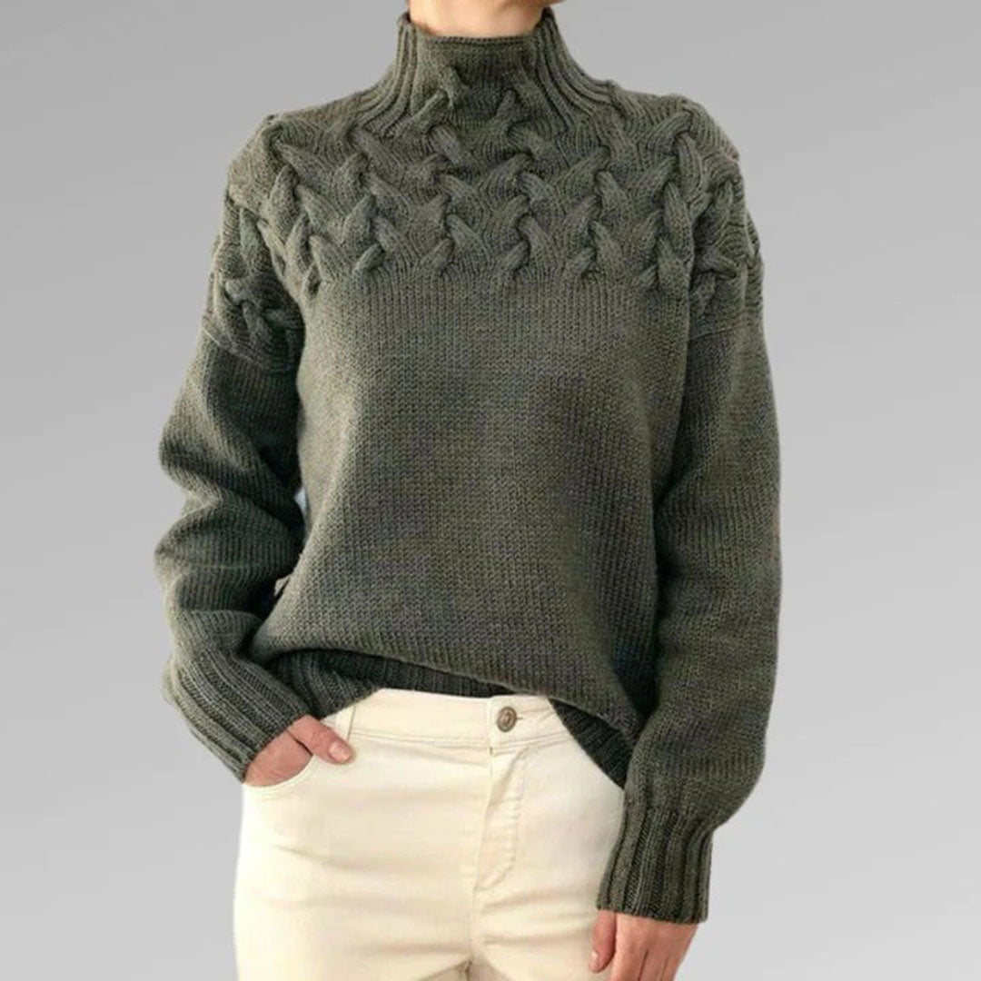 Angelika | Gestrickter Rollkragenpullover für Damen
