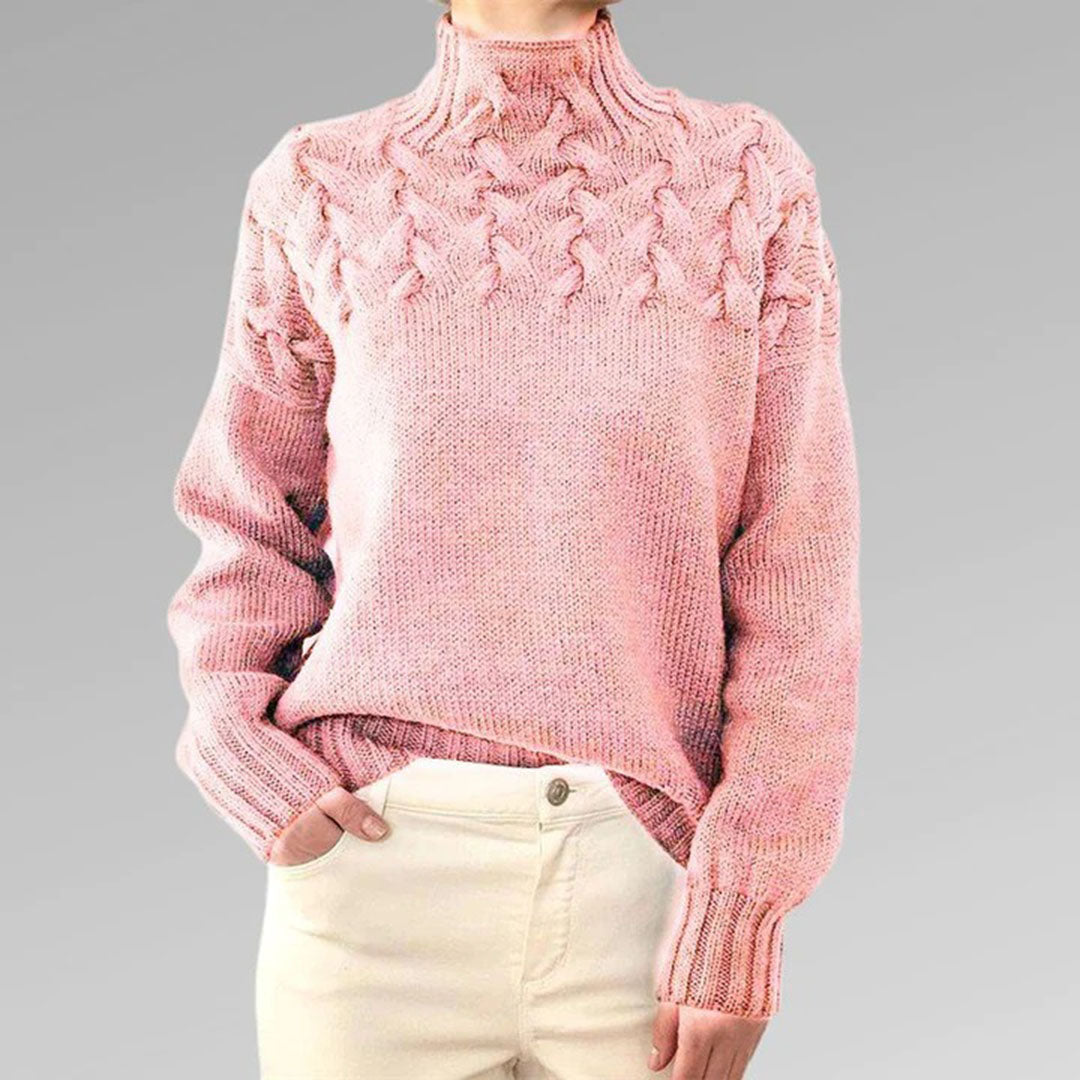Angelika | Gestrickter Rollkragenpullover für Damen