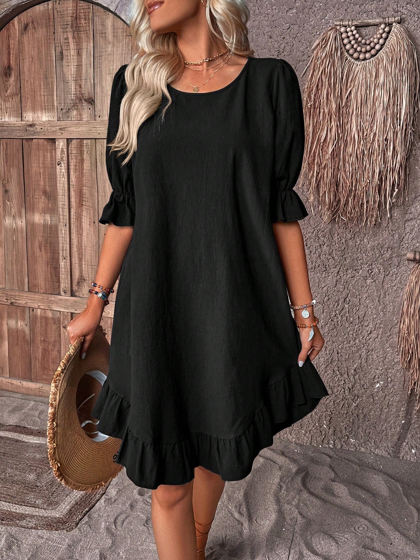 Ambrosine® | Zeitloses Rüschenkleid