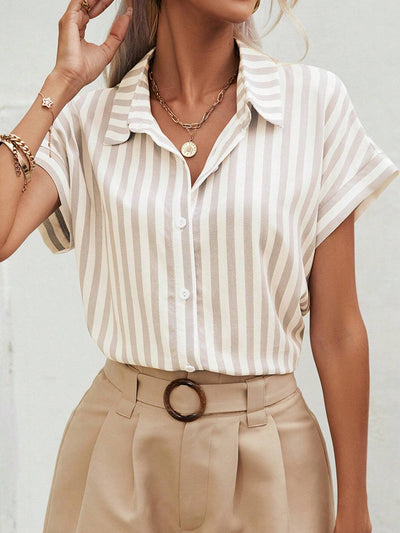 Brigitte | Gestreifte Bluse mit Knopfleiste