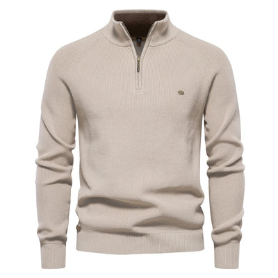 Pullover mit halbem reißverschluss