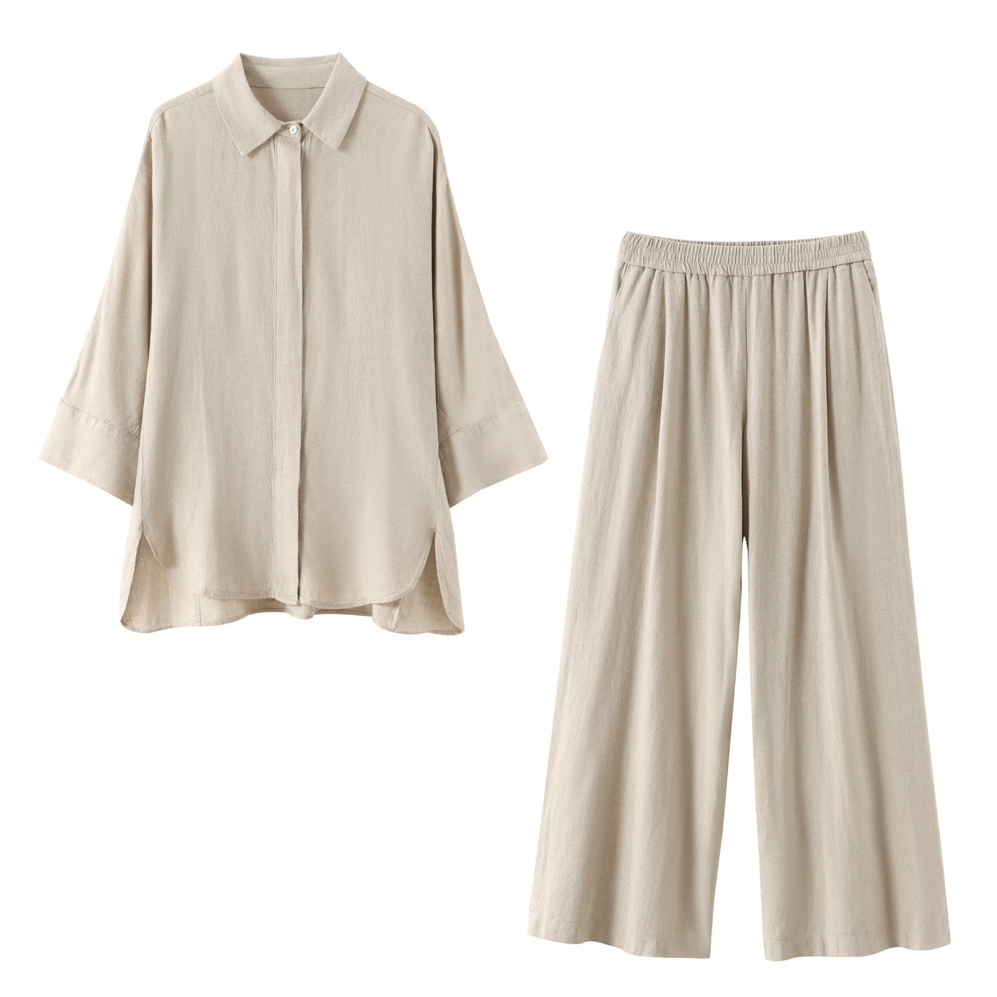 Amelie | Mühelose Casual Basic Hemd Set