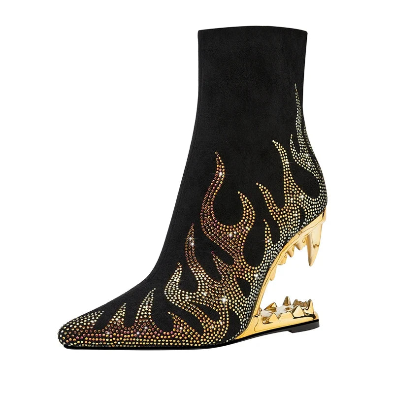 Luciana – Luxus Diamant-Spitzabsatzstiefel für Damen