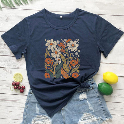 Silke | Vintage Wildflower Hemd für Damen