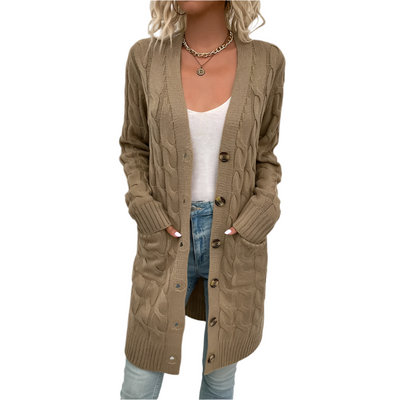 Marissa – Strickjacke mit Zopfmuster für Damen