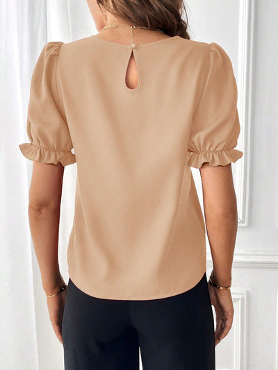 Greta | Elegante Bluse mit Rundhalsausschnitt