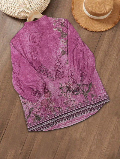 Mia | Bluse mit Blumenprint und Knopfleiste