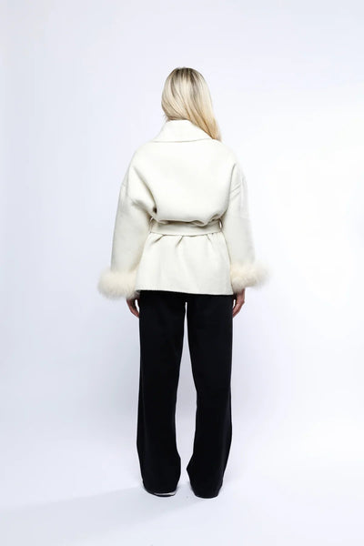 Luxuriöser Damen Wickelmantel