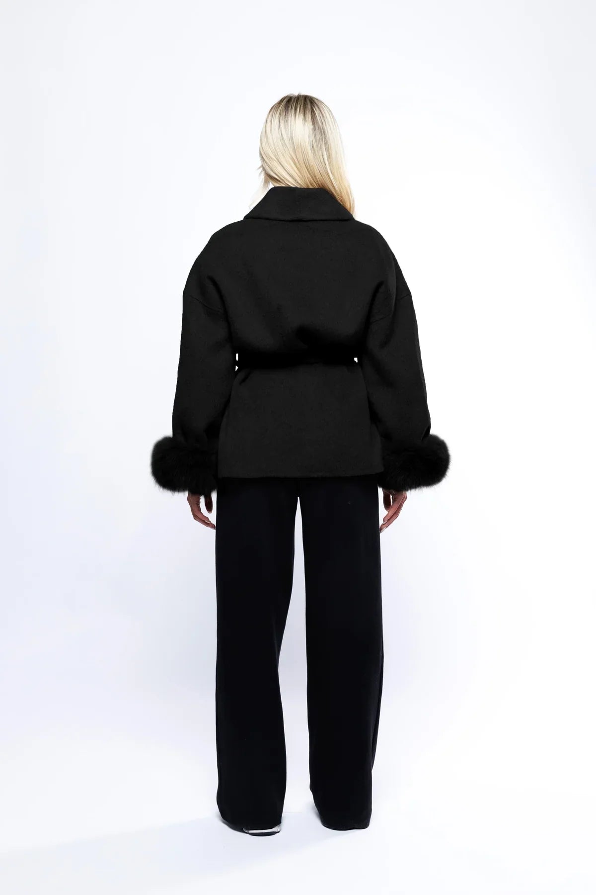 Luxuriöser Damen Wickelmantel