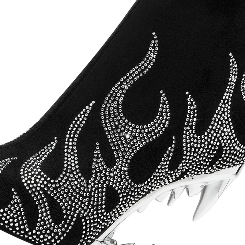 Luciana – Luxus Diamant-Spitzabsatzstiefel für Damen